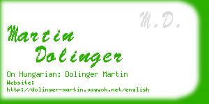 martin dolinger business card